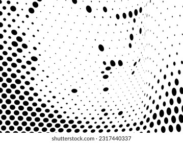 Halftone texture of black dots on a white background