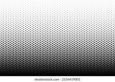 Textura de semitono negro de hexágono