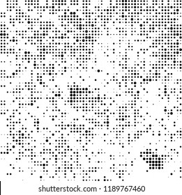 Halftone texture is black and white. Abstract monochrome background. Chaotic pattern for printing on business cards, label, posters, packaging and other design