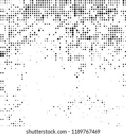Halftone texture is black and white. Abstract monochrome background. Chaotic pattern for printing on business cards, label, posters, packaging and other design