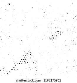 Halftone texture is black and white. Abstract monochrome background of dots. Vector pattern chaotic