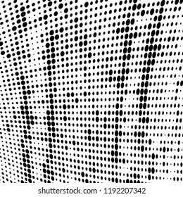 Halftone texture is black and white. Abstract monochrome background of dots. Vector pattern chaotic