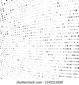 Halftone texture is black and white. Abstract monochrome background of dots. Vector pattern chaotic