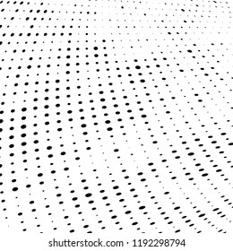 Halftone texture is black and white. Abstract monochrome background of dots. Vector pattern chaotic