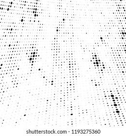 Halftone texture is black and white. Abstract monochrome background of dots. Vector pattern chaotic
