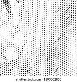 Halftone texture is black and white. Abstract monochrome background of dots. Vector pattern chaotic