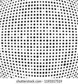 Halftone texture is black and white. Abstract monochrome background of dots. Vector pattern chaotic