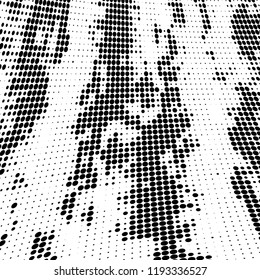 Halftone texture is black and white. Abstract monochrome background of dots. Vector pattern chaotic