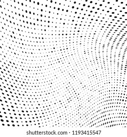 Halftone texture is black and white. Abstract monochrome background of dots. Vector pattern chaotic