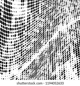 Halftone texture is black and white. Abstract monochrome background of dots. Vector pattern chaotic