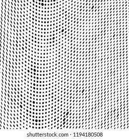 Halftone texture is black and white. Abstract monochrome background of dots. Vector pattern chaotic