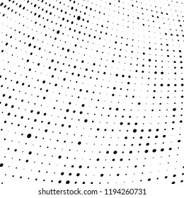 Halftone texture is black and white. Abstract monochrome background of dots. Vector pattern chaotic