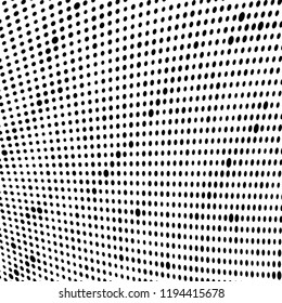 Halftone texture is black and white. Abstract monochrome background of dots. Vector pattern chaotic