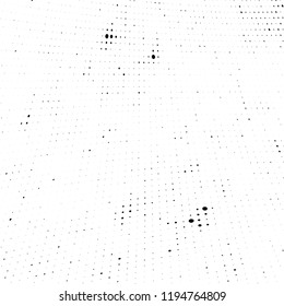 Halftone texture is black and white. Abstract monochrome background of dots. Vector pattern chaotic