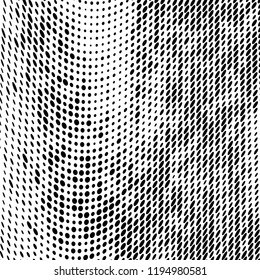 Halftone texture is black and white. Abstract monochrome background of dots. Vector pattern chaotic