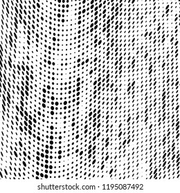 Halftone texture is black and white. Abstract monochrome background of dots. Vector pattern chaotic