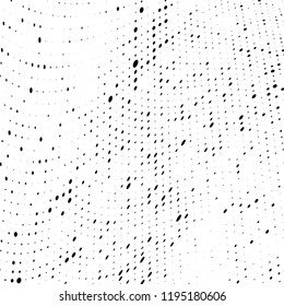 Halftone texture is black and white. Abstract monochrome background of dots. Vector pattern chaotic