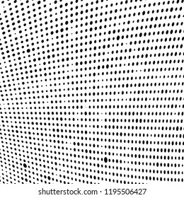 Halftone texture is black and white. Abstract monochrome background of dots. Vector pattern chaotic