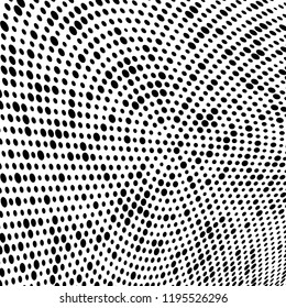 Halftone texture is black and white. Abstract monochrome background of dots. Vector pattern chaotic