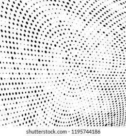 Halftone texture is black and white. Abstract monochrome background of dots. Vector pattern chaotic