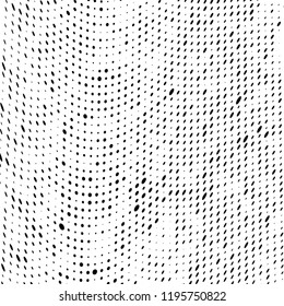 Halftone texture is black and white. Abstract monochrome background of dots. Vector pattern chaotic