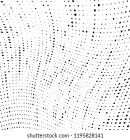 Halftone texture is black and white. Abstract monochrome background of dots. Vector pattern chaotic