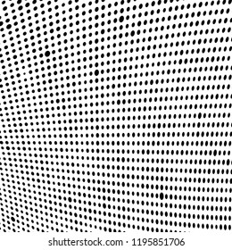 Halftone texture is black and white. Abstract monochrome background of dots. Vector pattern chaotic