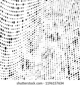 Halftone texture is black and white. Abstract monochrome background of dots. Vector pattern chaotic