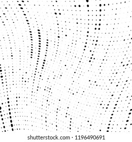 Halftone texture is black and white. Abstract monochrome background of dots. Vector pattern chaotic