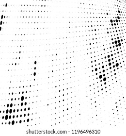 Halftone texture is black and white. Abstract monochrome background of dots. Vector pattern chaotic