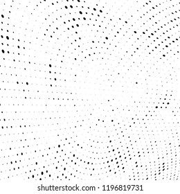 Halftone texture is black and white. Abstract monochrome background of dots. Vector pattern chaotic
