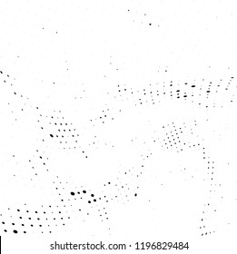 Halftone texture is black and white. Abstract monochrome background of dots. Vector pattern chaotic