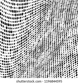 Halftone texture is black and white. Abstract monochrome background of dots. Vector pattern chaotic