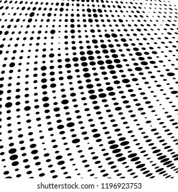 Halftone texture is black and white. Abstract monochrome background of dots. Vector pattern chaotic