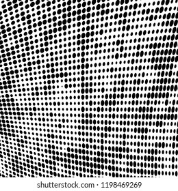 Halftone texture is black and white. Abstract monochrome background of dots. Vector pattern chaotic