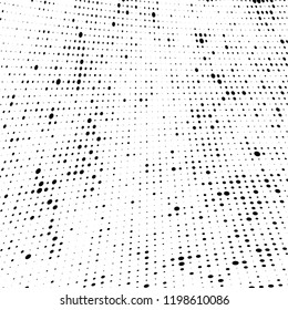 Halftone texture is black and white. Abstract monochrome background of dots. Vector pattern chaotic