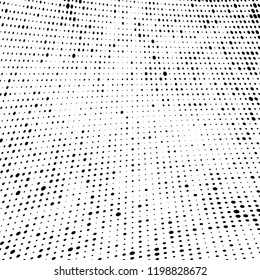Halftone texture is black and white. Abstract monochrome background of dots. Vector pattern chaotic