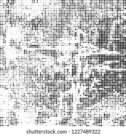 Halftone texture black and white. Abstract monochrome background of dots