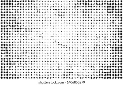 Halftone texture is black and white. Abstract monochrome background of dots