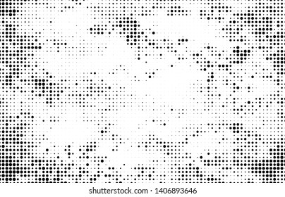 Halftone texture is black and white. Abstract monochrome background of dots