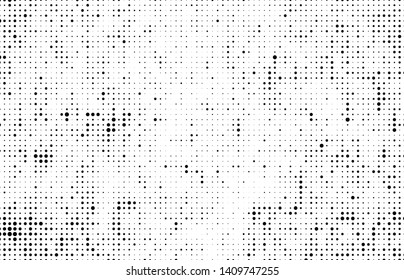 Halftone texture is black and white. Abstract monochrome background of dots