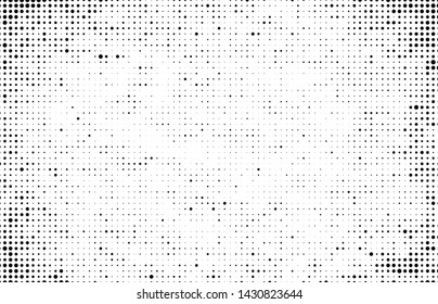 Halftone texture is black and white. Abstract monochrome background of dots