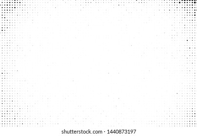 Halftone texture is black and white. Abstract monochrome background of dots