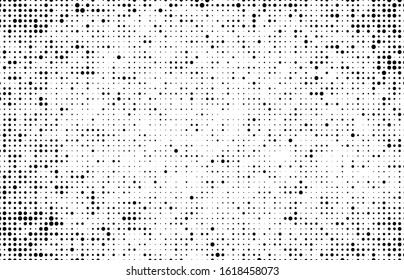Halftone texture is black and white. Abstract monochrome background of dots