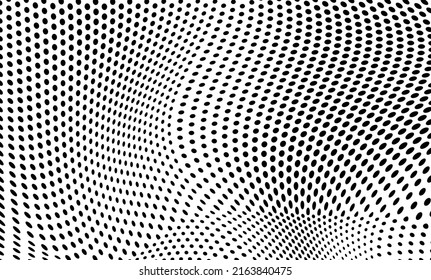 The halftone texture is black and white. A chaotic pattern of dots. Background for business cards, websites, catalogs