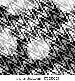   Halftone texture. Black and white circle background. Abstract beautiful background. Vector illustration