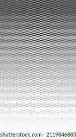 The halftone texture is black and white. Monochrome abstract, chaotic texture. Waves of dots on a white background, abstract halftone