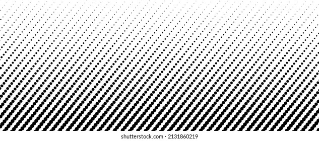 The halftone texture is black and white. Monochrome abstract, chaotic texture. Waves of dots on a white background, abstract halftone