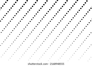 The halftone texture is black and white. Monochrome abstract, chaotic texture. Waves of dots on a white background, abstract halftone