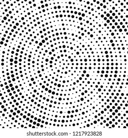Halftone texture is black and white. The pattern of the ink points are randomly arranged. Vector monochrome background. Abstract the surface of chaos